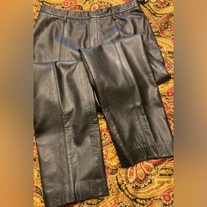 Vintage Company Waist Leather Black Pants Size 8